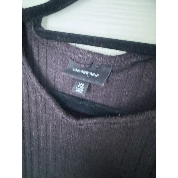 Who What Wear Ribbed Black Midi Dress Sleeveless Stretch XS Dark Academia Fall - Picture 5 of 7